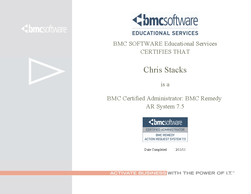 BMC Certification